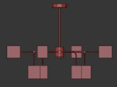 Square Brass Crystal 3D model