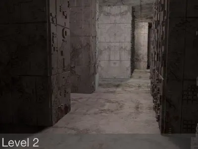 Sci-FI Labyrinth Low-poly 3D model