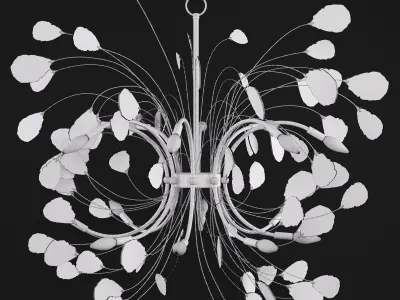 Agate and Nickel 16-Light Chandelier  3D model