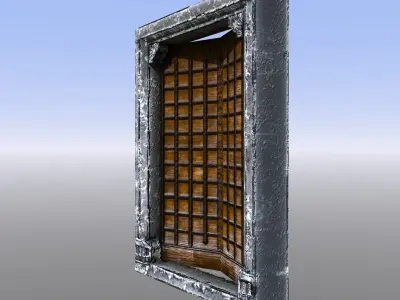 Castle Doors Low-poly 3D model