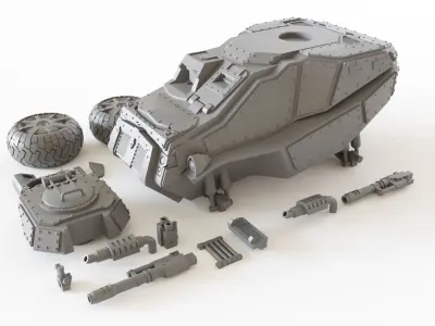 Sci fi Gothic Storm Vehicle 3D print model