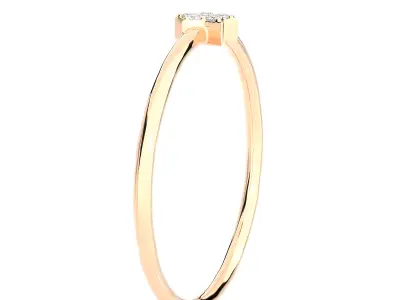 Light Minimalist Diamond Ring 3D print model