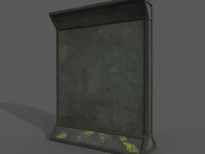 Concrete Wall Barricade Barrier 3D model buy
