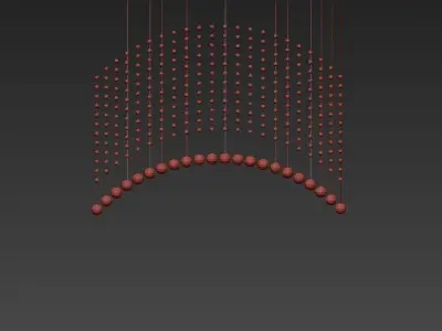 Wave chandelier 3D model