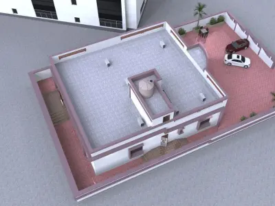 Modern House A140 - 3D Model  Renders  DWG 3D model