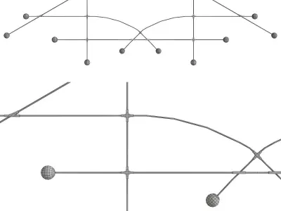 Chandelier collection low poly 3d model light fixture with th... Low-poly 3D model