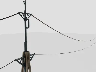 Transmission power lines 3D model