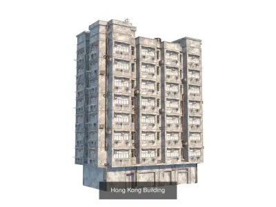 Hong Kong Building V3 3D Model Pack