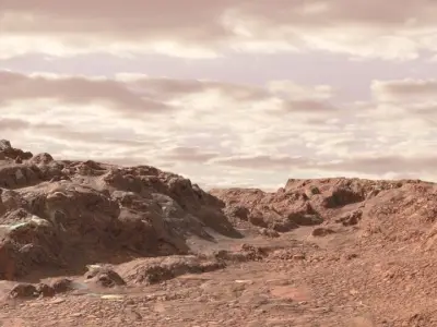 Badlands Mountains Terrain Pack Low-poly 3D model