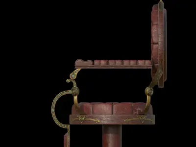 Vintage chair Low-poly 3D model