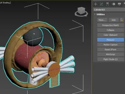 sci-fi 3D Robot model for game Low-poly 3D model