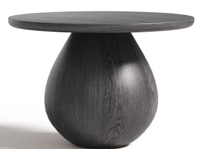 Merla Wood Bunching Table 3D model