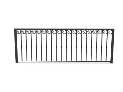 3D modern railing 07 Low-poly 3D model