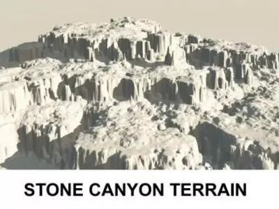 3d Terrain Stone Canyon 3D model