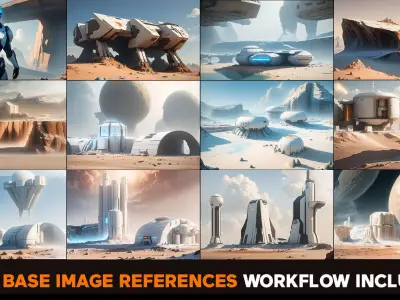 500 Photo Reference Pack Mars Sci-fi Base Station Daily Texture
