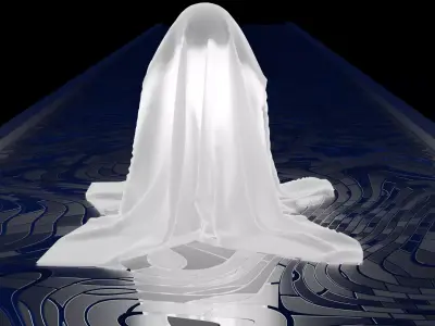 Ghost in Shroud Blend Free low-poly 3D model