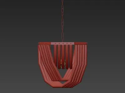 Frozen Glass Chandelier 33 3D model
