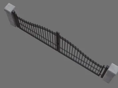 Gate 1A Low-poly 3D model