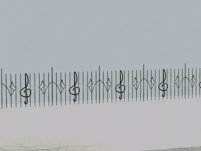 Fance treble clef fence Free 3D model