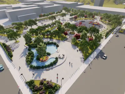 Master park-Regional park project-Private Park Landscape 3D model