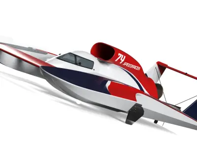  High Speed Hydroplane Boat Simplified 