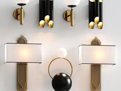 Wall Lamp Collection 3D model