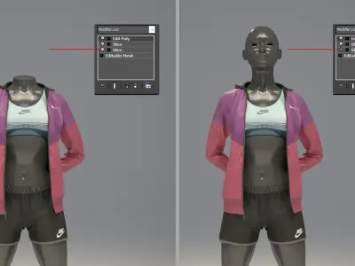  Female mannequin Nike FULL PACK 3D model 