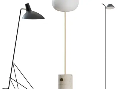 Floor Lamps Set 02 3D model