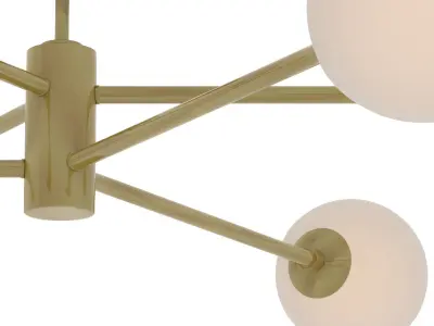 Chandelier Gold 3D model