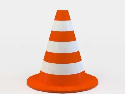 Road cone Low-poly 3D model purchase