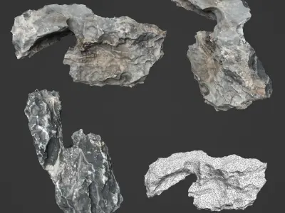 10 Erosion Rocks - High Poly - 231117 3D model