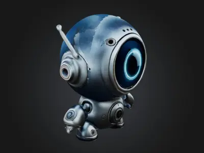 Cyclops Robo Cyborg  Low-poly 3D model