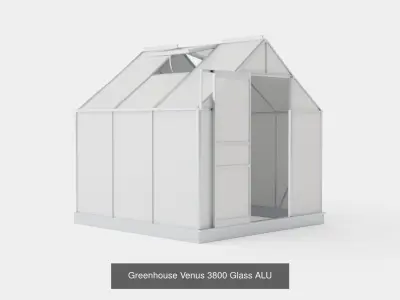 Collection of Greenhouse Venus 3800 Glass - 3 Models 3D Model Pack