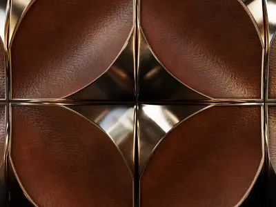 Dune Metal And Leather Wall Tile Texture