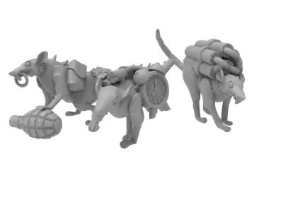 Cheese Stealer Cult - Rat Swarms and Bomb Rats 3D print model