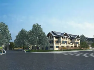 Modern European Eco-Village Concept 3D model