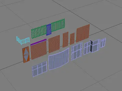 Doors Windows Set Max 2011 3D model