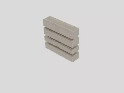 Wooden Barricade Terrain for 3D print 3D model