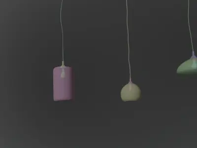 Modern ceiling lamps for interior design 3D model