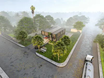 Two Story Container House Design 3D model