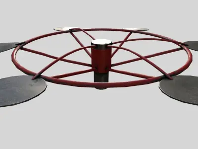 Old  Carousel Low-poly 3D model