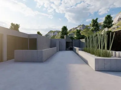Casa Scene-villa-modern house 3D model 31