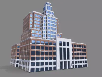 The Embarcadero 250 Street Building San Francisco Low-poly 3D model
