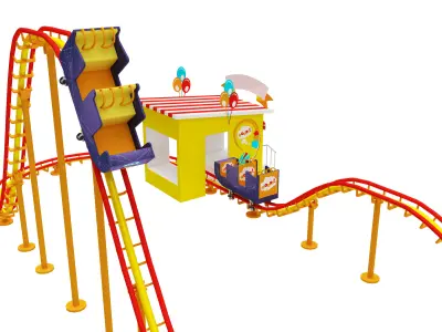 Roller Coaster 3D model