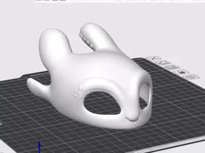 Light Fury Cat Mask  How to Train Your Dragon Pet Cosplay 3D print model