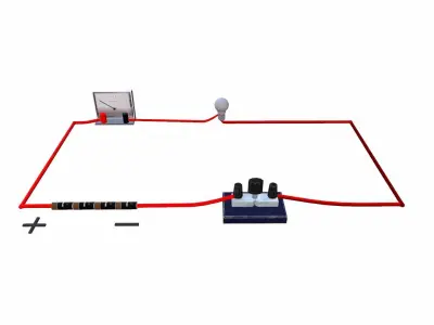 Electric Circuit Low-poly 3D model