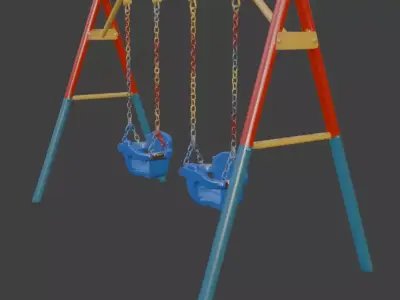 Playground Swing Set 3D model