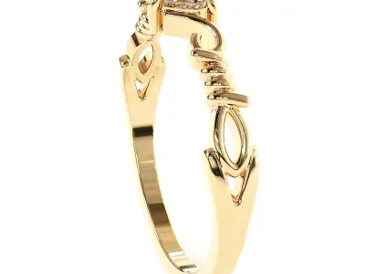 Heart solitaire Ring 3D print model purchase