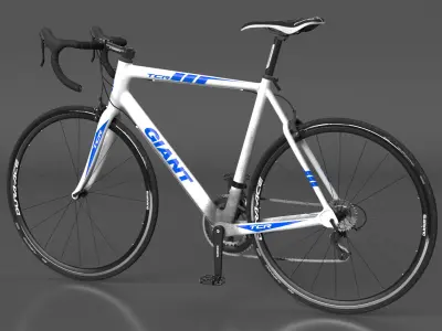  Giant TCR Road Bicycle Rigged for Cinema 4D 