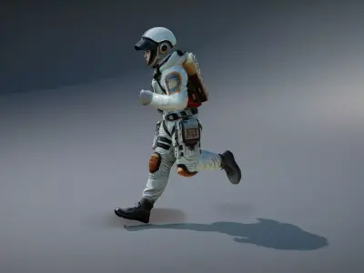 Calm Orbital Station Medic 3D Character Low-poly 3D model